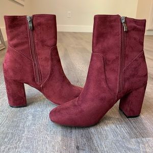 Maroon booties size 7